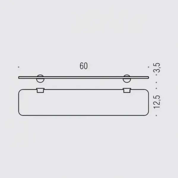 Фото Полочка стеклянная Colombo Plus W4916