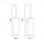 Фото QuadroDesign Ершик для туалета, подвесной, цвет: Brushed Stainless Steel