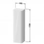 Фото Duravit Happy D.2 Plus Шкаф навесной 40x36х133см с 3 стеклянными полками петли слева, подвесной, цвет: nordic white satin matt/mediterrenean oak