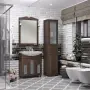 Фото Тумба под раковину Opadiris Тибет 75 с художественным стеклом нагал (00-00003883)
