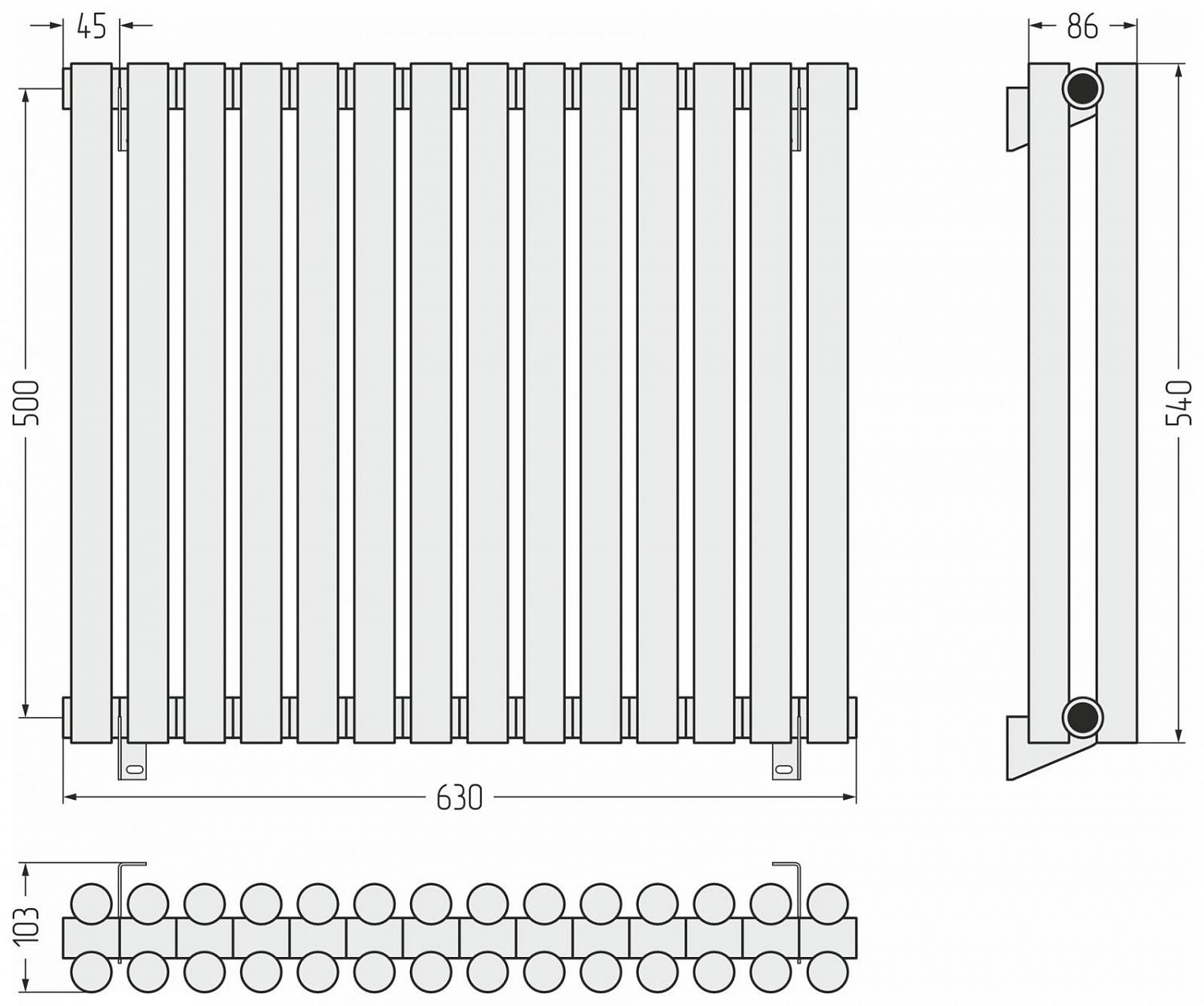 Фото ДР Сунержа Эстет-11 н/ж 500х630 / 14 сек (Матовый белый)