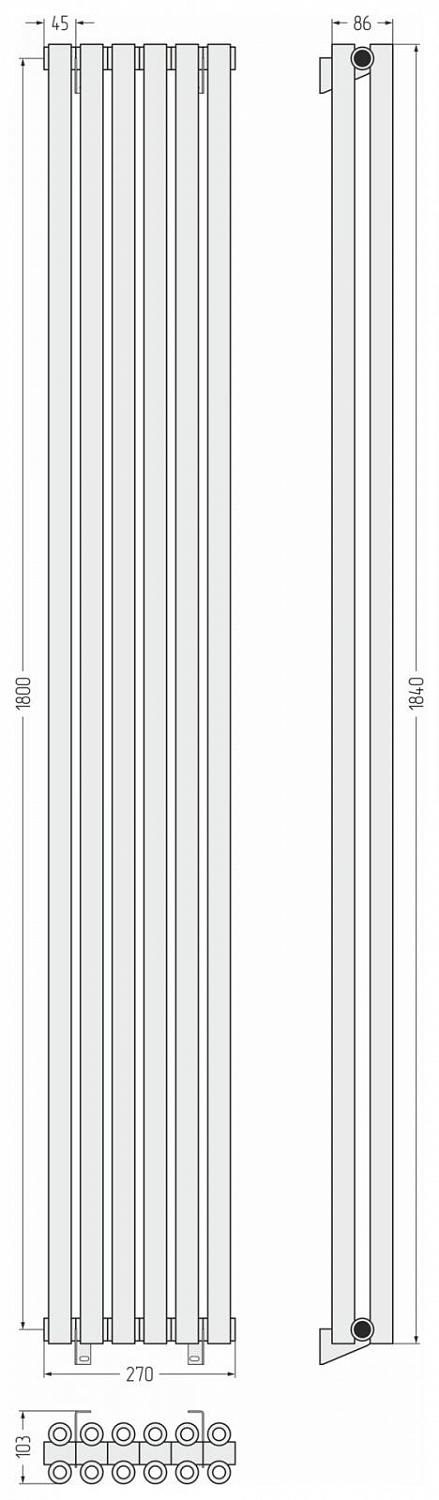 Фото ДР Сунержа Эстет-00 н/ж 1800х270 / 6 сек (Состаренная латунь)