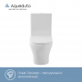 Фото Aqueduto комплект: OVO Light Унитаз напольный 610*360 безободковый с бачком, Tornado, сиденье с микролифтом, белый глянцевый