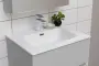 Фото Тумба с раковиной Aquanet Алвита new 60 подвесная, серый, с ящиками (00277512+812-60)