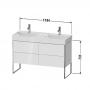 Фото Duravit XSquare Тумба напольная под раковину # 235312, 4 ящика, 731x1184x460мм, цвет White High Gloss