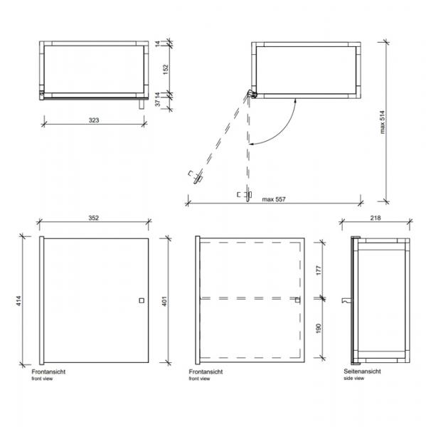 Фото Decor Walther Glas S 2 Шкафчик подвесной 35x19x40см, стекло белое, цвет: хром