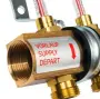 Фото Коллектор для теплого пола из латуни с расходомерами Watts HKV/T-2 2 вых.