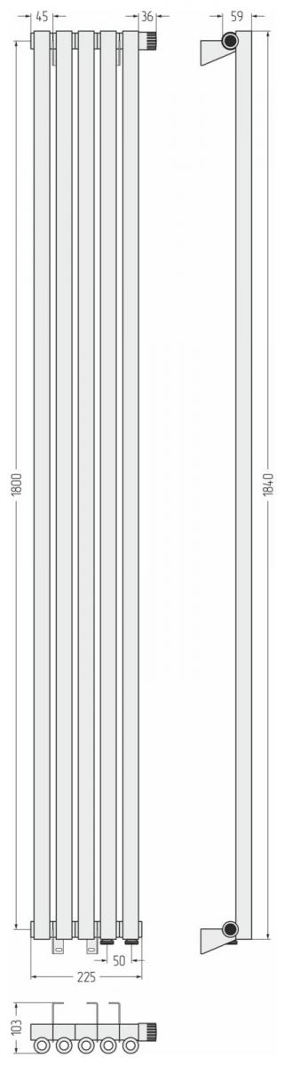 Фото ДР Сунержа Эстет-0 н/ж EU50 правый 1800х225 / 5 сек (Золото)