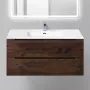 Фото Тумба с раковиной BelBagno Etna 100 rovere moro (ETNA-1000-2C-SO-RW-P+BB1000ETL)