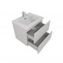 Фото AQ77060-LG Комплект мебели: Тумба 60см ВЕГА с раковиной AQ0460-00, 2 ящика, цвет серый туман