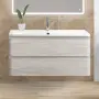 Фото Тумба с раковиной BelBagno Albano 90 подвесная, rovere vintage bianco (ALBANO-900-2C-SO-RVB+BB900/455-LV-MR-ALR)