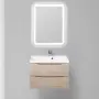 Фото Комплект мебели BelBagno Marino 70 rovere grigio (MARINO-700-2C-SO-RG-P+BB700/450-LV-MR-AST+SPC-MAR-600-800-LED-TCH)