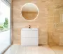 Фото Тумба с раковиной BelBagno Marino 60 bianco lucido, напольная (MARINO-600-2C-PIA-BL-P+BB600/450-LV-MR-AST)