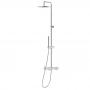 Фото Newform Shower Душевая стойка  с  термостатическим смесителем в комплекте с переключателем, верхним душем и ручным душем, цвет:   хром