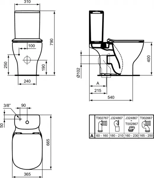 Фото Комплект 3 в 1 Ideal Standard V0006D