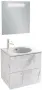 Фото Тумба под раковину Jacob Delafon Odeon Rive Gauche 60 белый мрамор 2 ящика ручки хром (EB2520-R5-NR4)