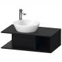 Фото Duravit D-Neo Тумбочка подвесная компакт, 260x800x480 мм, 1 открытое отделение на правой стороне, цвет: Black Oak