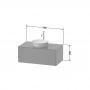 Фото Duravit White Tulip Тумбочка подвесная,  408x1000x550 мм,  1 выдвижной ящик, цвет: белый высокоглянцевый