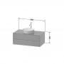 Фото Duravit White Tulip Тумбочка подвесная,  408x1000x550 мм, 2 ящика, цвет: белый высокоглянцевый