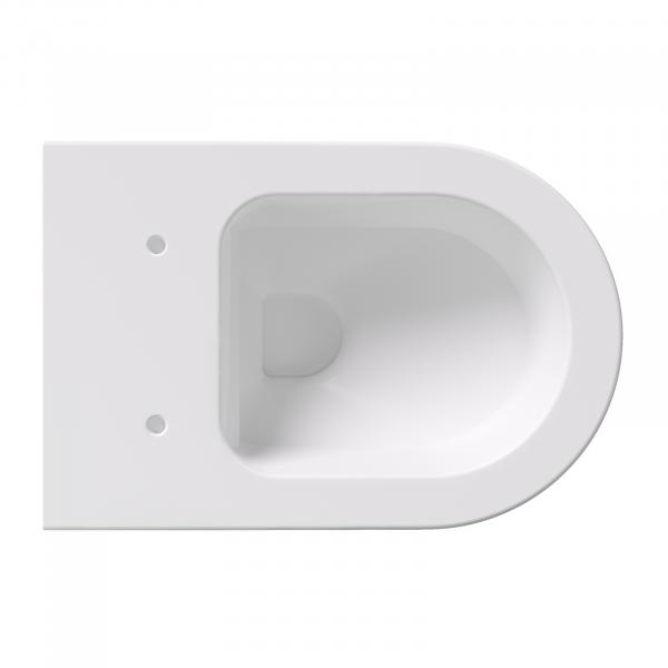 Фото Alice Унитаз Unica 520х350, подвесной, безободковый, смыв aliflush+, белый матовый (без сиденья)