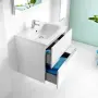 Фото Тумба с раковиной Roca Victoria Nord Ice Edition 80 белая (ZRU9302731+32799C000)