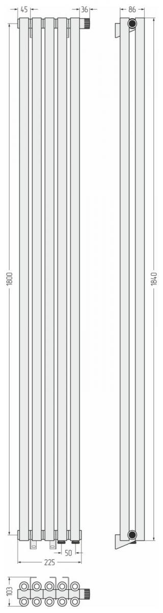 Фото ДР Сунержа Эстет-00 н/ж EU50 1800х225 / 5 сек (Золотой шёлк)