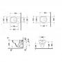 Фото Duravit D-Code Комплект: подвесной унитаз Rimless 257009 35.5х54.5см.+ сиденье с SoftClose 006739