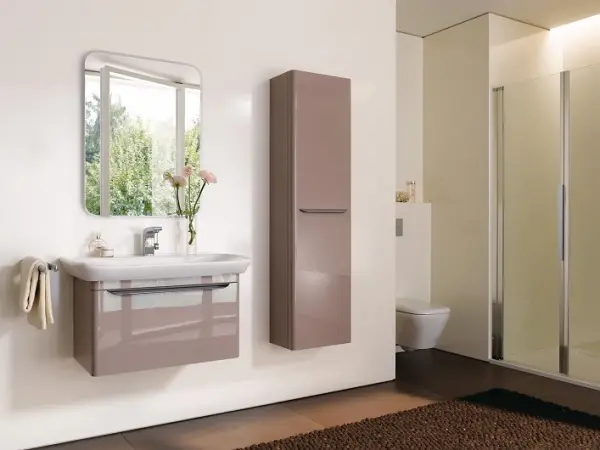 Фото Шкафчик высокий Geberit myDay 150x40 (какао с молоком, глянец) 824001000