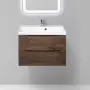 Фото Тумба с раковиной BelBagno Marino 70 rovere moro (MARINO-700-2C-SO-RW-P+BB700/450-LV-MR-AST)
