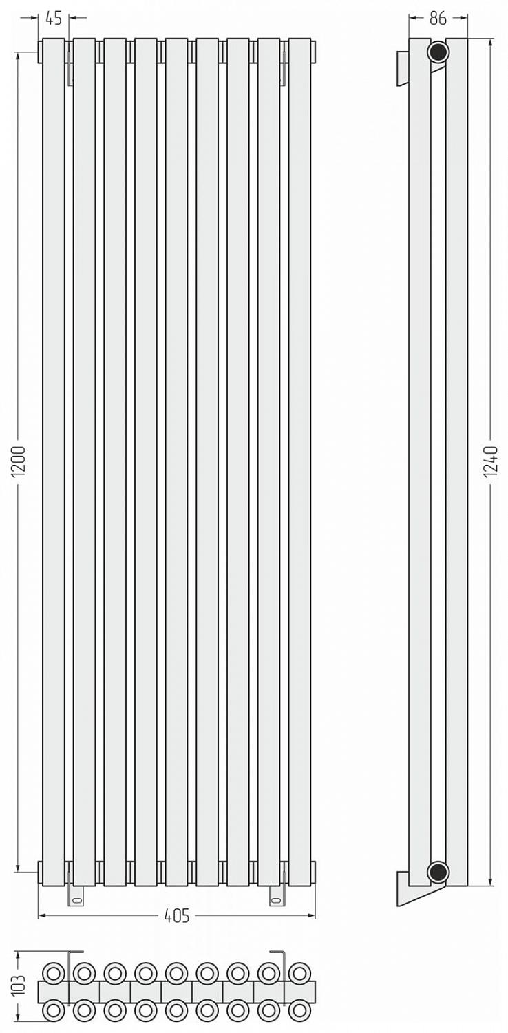 Фото ДР Сунержа Эстет-00 н/ж 1200х405 / 9 сек (Золото)