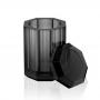 Фото Decor Walther Kristall BMD Баночка универсальная 9x9x14см, с крышкой, настольная,  цвет: хрусталь антрацит