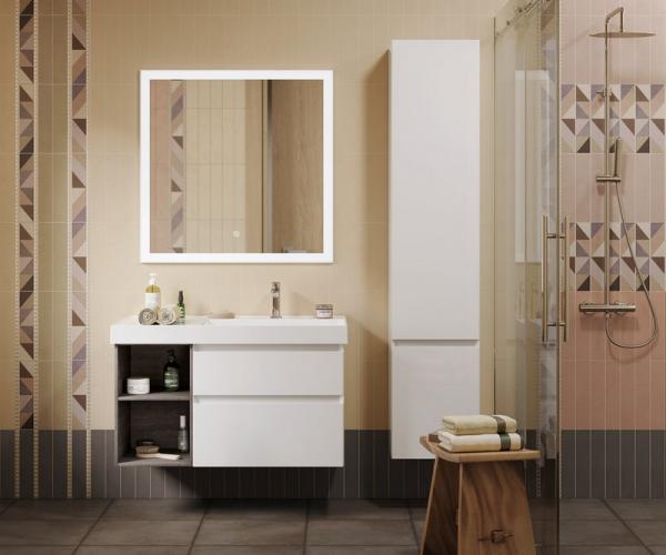 Фото Kerama Marazzi CUB.165Rh\WHT.M Пенал Cubo/Кубо подвесной правый 165, белый матовый