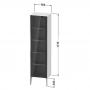 Фото Duravit XViu Шкаф подвесной со стеклянной дверью 50x36x177см, 4 стеклянные полки (петли слева), цвет: белый глянцевый/champagne matt
