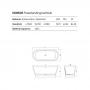 Фото DEA DESIGN Shadow Ванна отдельностоящая 160x70xh58 см, материал: Solid Surface искуственный камень, цвет: White №18