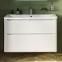 Фото Тумба с раковиной STWORKI Монтре 100 белая