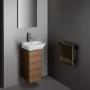 Фото Laufen INO Тумба под раковину 815301, 280х310х605мм, с 1 дверцей, с сифоном, с 4 полками, DX, цвет: темный орех