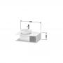 Фото Duravit D-Neo Тумбочка подвесная компакт, 260x800x550 мм, 1 открытое отделение на правой стороне, цвет: Black Oak
