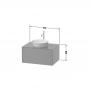 Фото Duravit White Tulip Тумбочка подвесная, 408x800x550 мм,  1 выдвижной ящик, цвет: белый высокоглянцевый