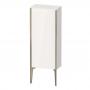 Фото Duravit XViu Шкаф подвесной 40x24x89см, с 1 дверью, 2 стеклянными полками (петли справа), цвет: белый глянцевый/champagne matt
