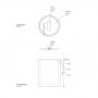 Фото Decor Walther Stone DMD S Баночка универсальная 11x8см, с крышкой, настольная, цвет: белый / хром