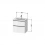 Фото Duravit D-Neo Тумбочка подвесная, 634x452хh625 мм, 2 ящика, цвет: белый высокоглянцевый (для раковины 236765)