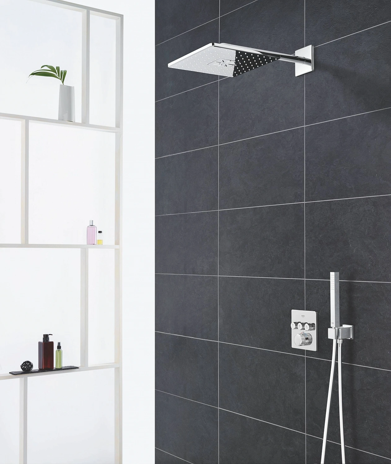 Фото 29126000 Grohtherm SmartControl Внешняя часть термостатического смесителя на 3 выхода, хром
