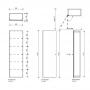Фото Decor Walther Glas S 4 Шкаф напольный 35x19x120см, стекло белое, цвет: хром