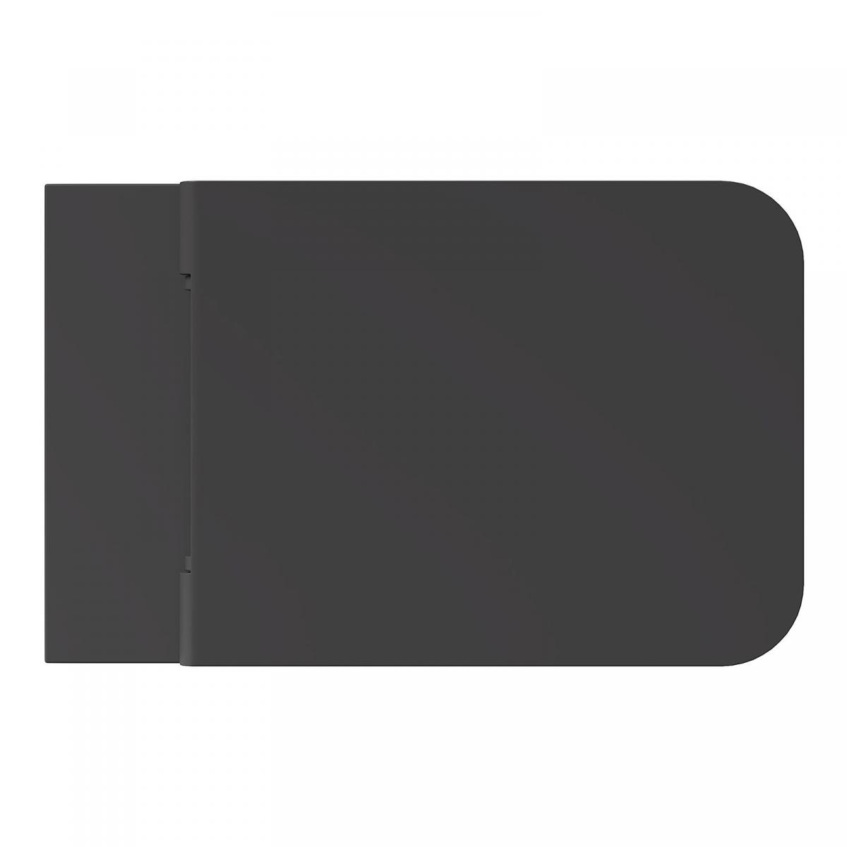 Фото Alice Hide Square Унитаз подвесной 550*350, безободковый, черный матовый  (без сиденья)