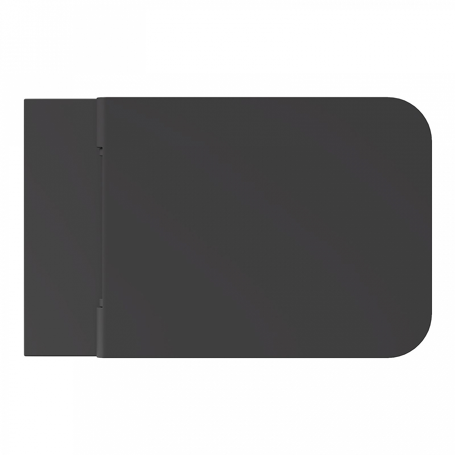 Фото Alice Hide Square Унитаз подвесной 550*350, безободковый, черный матовый  (без сиденья)