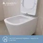 Фото Aqueduto MACIO Plus Унитаз подвесной 525*345 безободковый, Tornado, сиденье с микролифтом, белый матовый