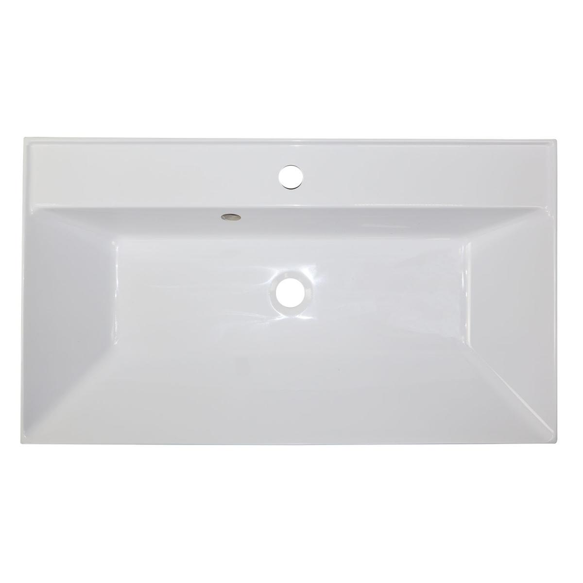 Фото Комплект тумба Azario Velluto 80 800х450х660 подвесная, с раковиной Slim 80, белый матовый (CS00088603)
